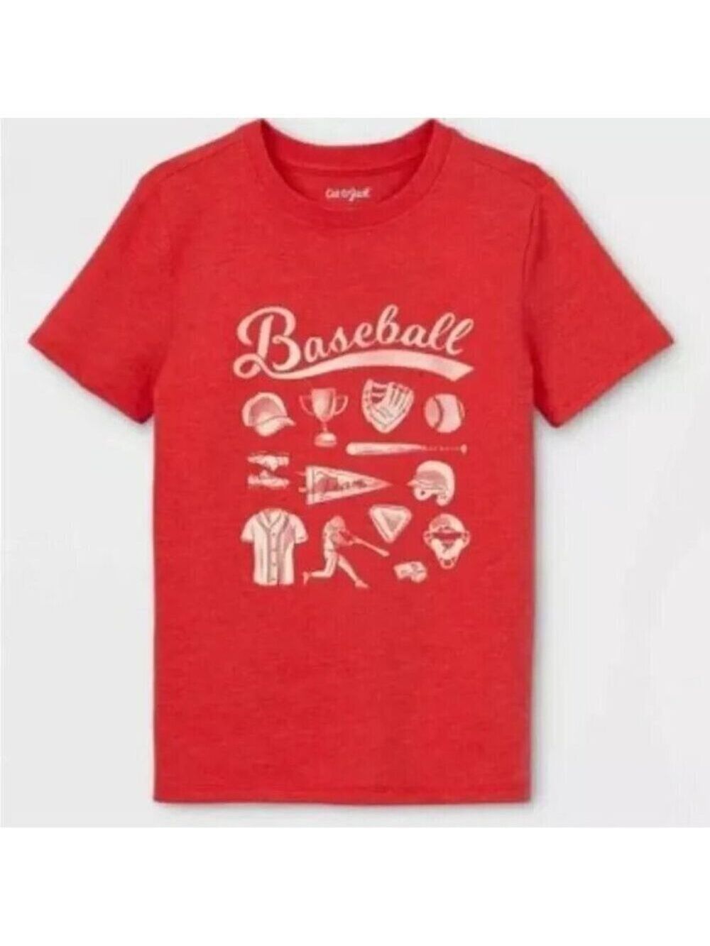 Cat & Jack Red Baseball T-Shirt-Size M(8/10) NWT